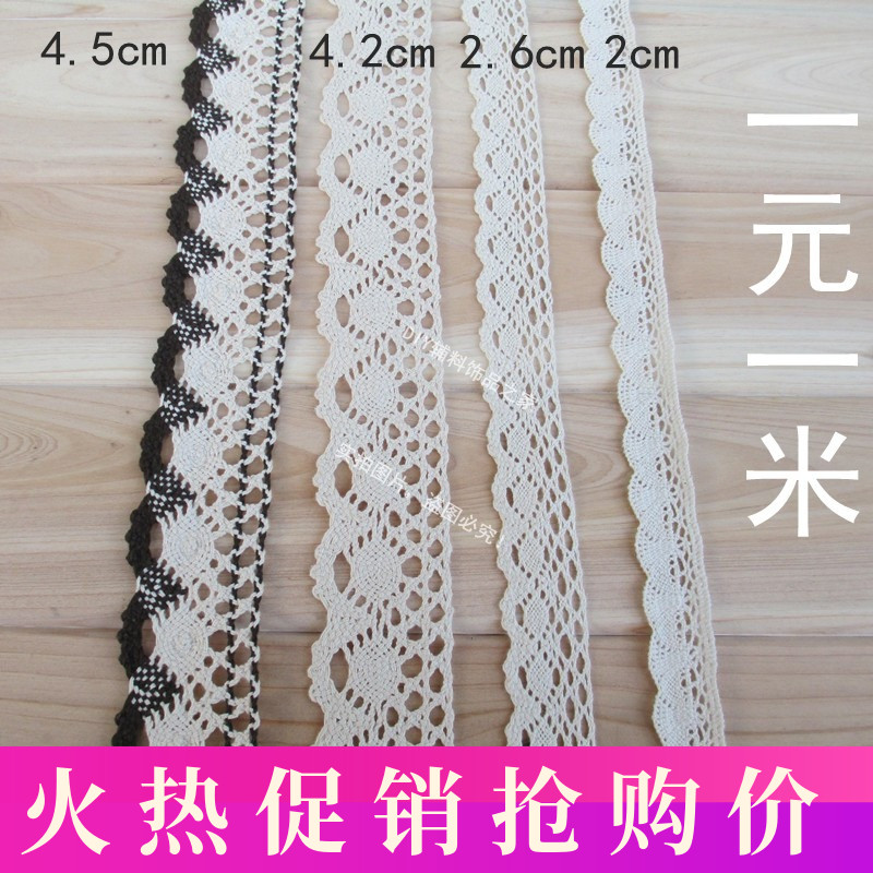 Full Cotton Side Hollowed-out Handmade Diycloth Art Clothing Accessories Cotton Fabric Curtains Sofa Pure Cotton Cotton Thread Lace Clothes