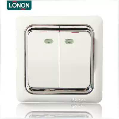 Langneng switch socket Langnb12 series two-position monopole large seesaw switch two-open single control