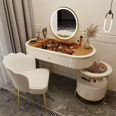Light luxury dressing table bedroom modern simple ins style high-end small apartment makeup table storage cabinet integrated dressing table