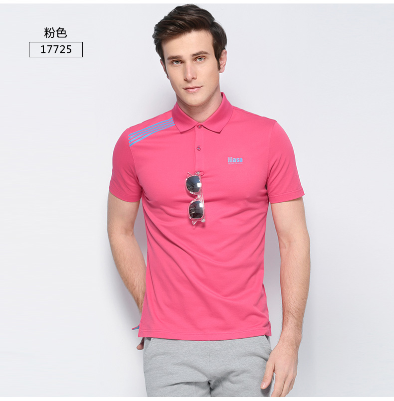 Áo thun ngắn tay thoáng mát và nhanh khô nhanh thời trang nam áo thun nam polo áo bột dưa hấu thấm mồ hôi làm mới thoáng khí áo polo form rộng