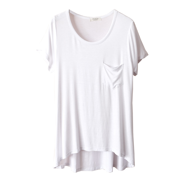 Có thể được đeo bên ngoài của phụ nữ mùa hè túi mỏng ngắn tay T-Shirt cotton lỏng kích thước lớn nhà thường dịch vụ đồ ngủ top quan lot nam