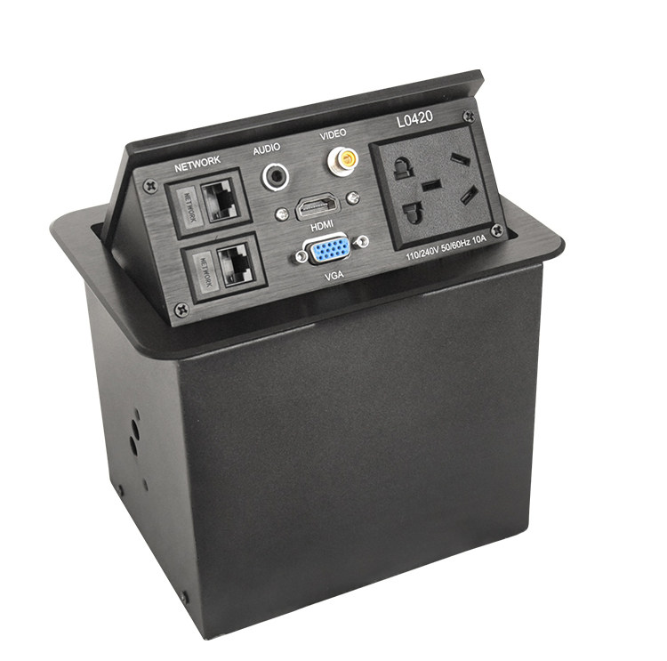 Solder-free line multifunction desktop socket Pop-up Air Pressure Desktop Socket Media Table Socket Junction Box Plug 