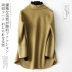 Áo chống mùa thu đông 2018 mới của phụ nữ hai mặt cashmere hàng đầu ngắn ngắn hai mặt len ​​mỏng áo khoác len mỏng áo phao nữ hàng hiệu Áo khoác ngắn