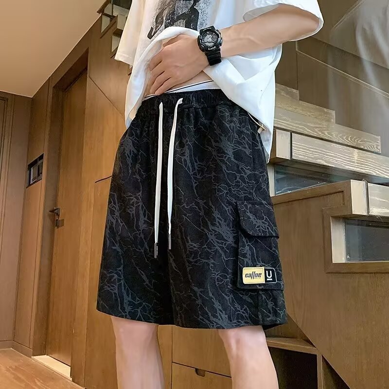 2025 New Summer Thin Multi-Pocket Cargo Shorts Trendy American Style Functional Pants Loose Straight Five-Point Shorts 2025 New Summer Thin Multi-Pocket Cargo Shorts Trendy American Style Functional Pants Loose Straight Five-Point Shorts