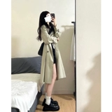 Плащ, куртка, весеннее осеннее длинное японское пальто для отдыха, 2023 года, подходит для подростков, средней длины, изысканный стиль