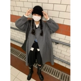 Демисезонное длинное шерстяное пальто, куртка, в корейском стиле, подходит для подростков, изысканный стиль, в британском стиле