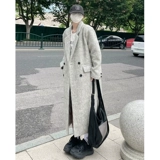 Демисезонное длинное шерстяное пальто, небольшая куртка, подходит для подростков, увеличенная толщина