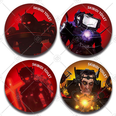 Toilet Man vs. Monitor Badge, Half Titan Executor Peripheral gman5.0 brooch, Multiverse TV Man