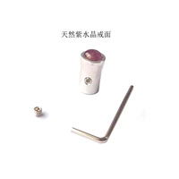 Натуральное кольцо с кварцем с аметистом, драгоценный камень для кольца, 12mm