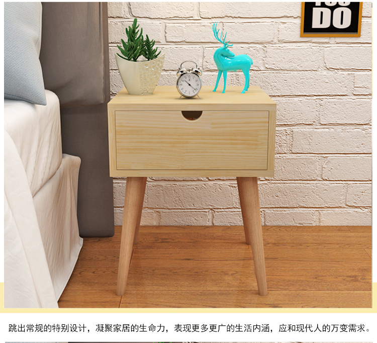 Minimalist tủ đầu giường hiện đại gỗ thông Bắc Âu đầu giường tủ đầu giường tủ tủ đầu giường phong cách châu Âu tủ tủ gỗ đầu giường - Buồng tủ nhựa cho bé