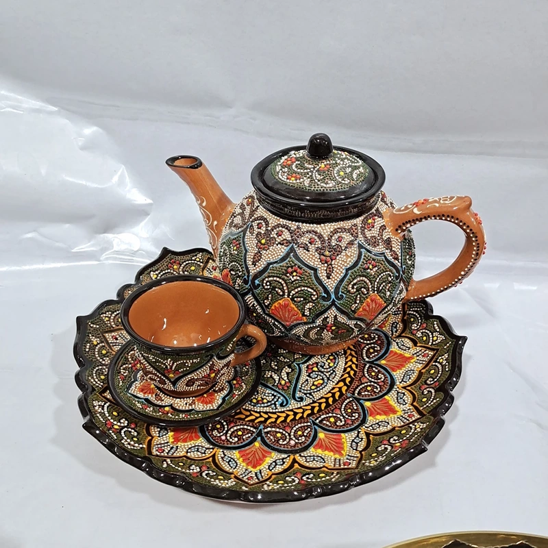 Uzbekistan Imported Ceramic Hand-Painted Tea Sets, Coffee Cups, Coffee Pots, Milk Tea Pots, Gifts