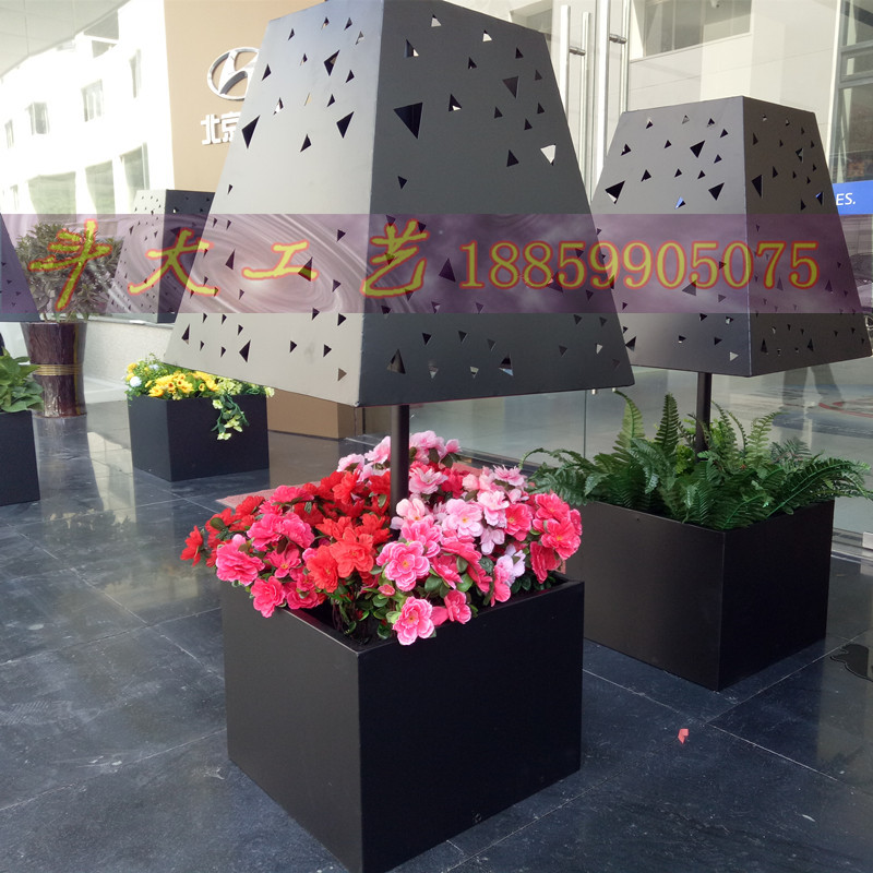 Outdoor gardening flower box green planting box flower pot flower device exhibition hall flower flower stand drop subway art flower trough partition