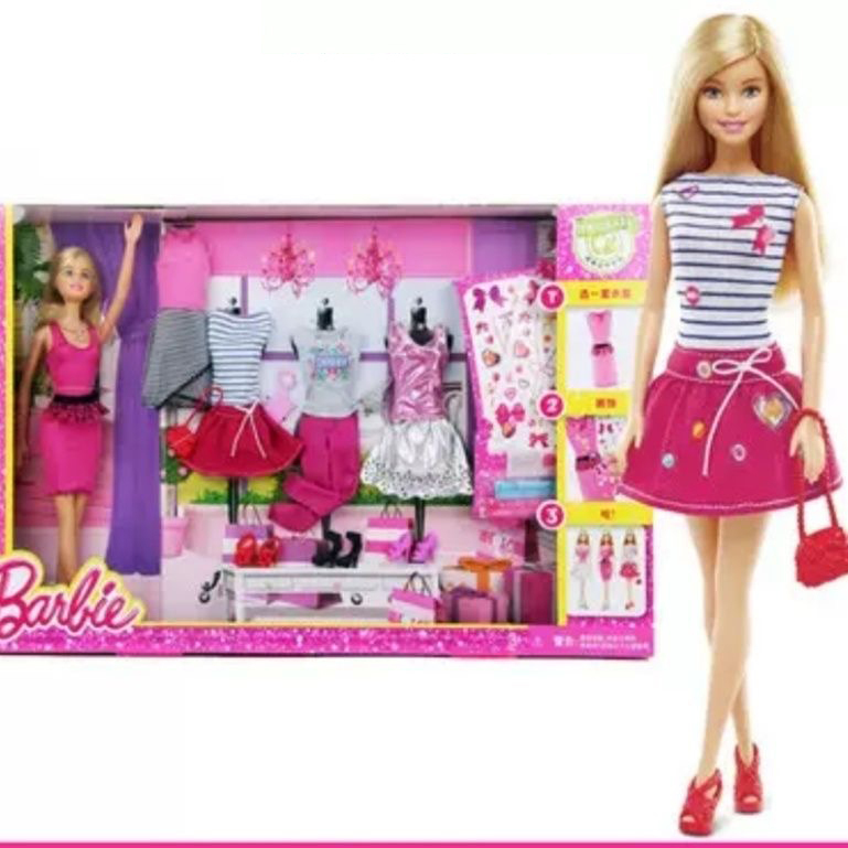 Authentic Barbie Doll Design with Large Gift Box, Single Girl's Birthday Gift, Dky29 Dress-Up Toy Set Authentic Barbie Doll Design with Large Gift Box, Single Girl's Birthday Gift, Dky29 Dress-Up Toy Set