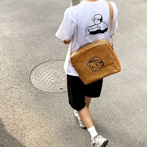 Кожаный рюкзак подходит для мужчин и женщин, сумка через плечо, японская сумка на одно плечо, ранец, в корейском стиле