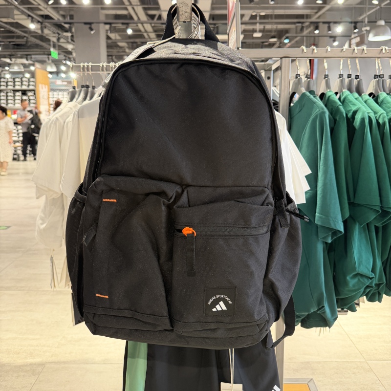 Huahua Outlet Genuine Adidas New Model Classic Sports Zipper Backpack for Men and Women Kc0255