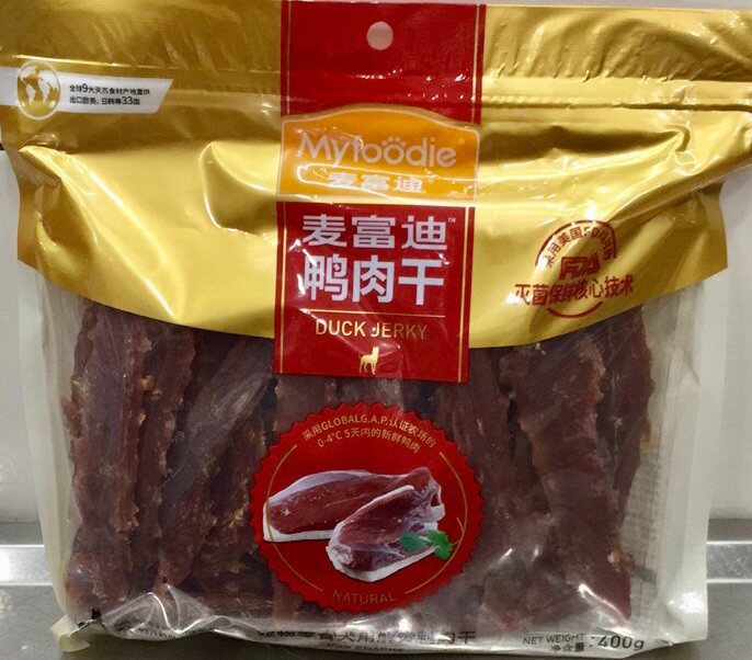 MYFOODIE nutritious and delicious universal dog treats (transparent) 400g dried duck meat