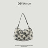 Deyja Coo Autumn and Winter New Furry High-End Underarm Bag, Fashionable and Versatile Plush Shoulder Crossbody Bag for Women