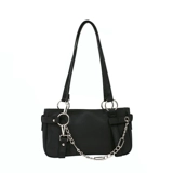 Черная ретро сумка для путешествий, сумка подмышку, сумка на одно плечо