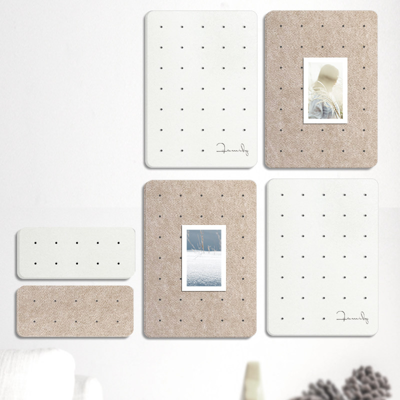 Hole board photo wall free punch ins wind room decoration wall photo wall self-adhesive felt board photo wall