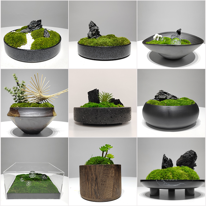 Artificial Flower Bonsai, Eternal Moss Floral Arrangement, Green Plants, Hotel Lobby, New Chinese-Style Conference Table Potted Plants, Negotiation Table Decorations Artificial Flower Bonsai, Eternal Moss Floral Arrangement, Green Plants, Hotel Lobby, New Chinese-Style Conference Table Potted Plants, Negotiation Table Decorations