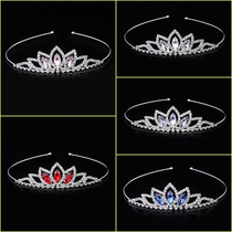 Child Water Drill Hair Stirrup Girl Colorful Princess Hair Accessories in the childrens program Performance dress Dress Accessories Adorable Head Stirrup