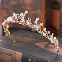 Girl headdress Princess Pearl Crown Childrens Dress Accessories Flower Children Wedding Pan Head Hair Accessories Student Hair Hoop Accessories