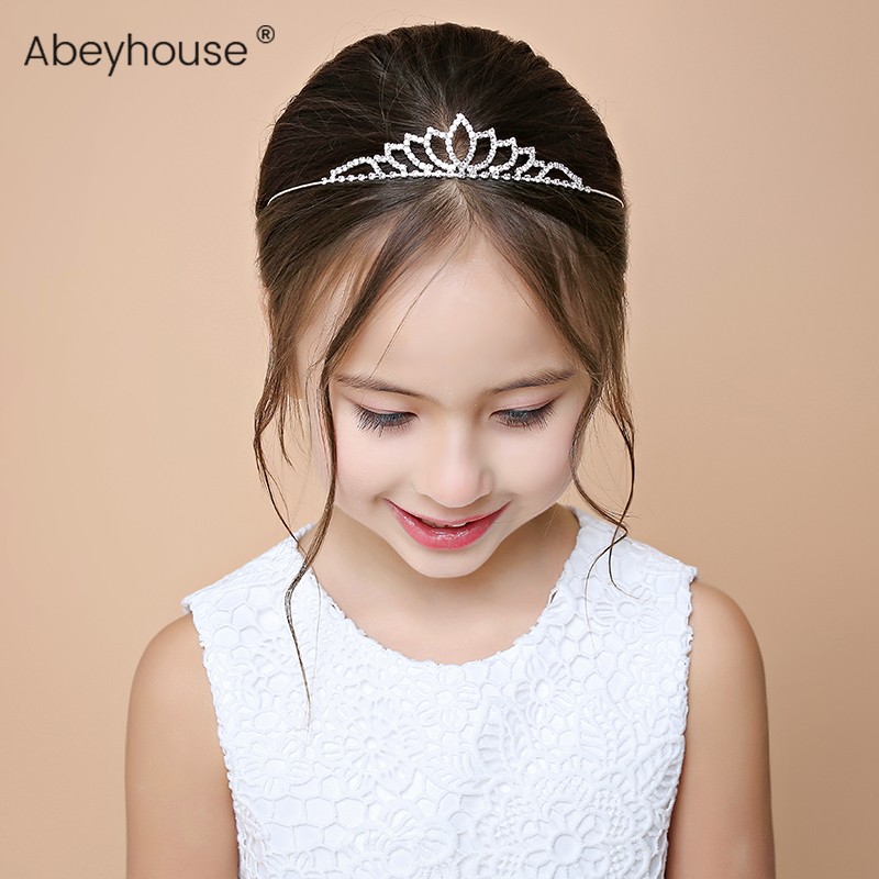 Children's headband girls headwear original cute princess dress rhinestone crown little girl hair accessories headband dress accessories