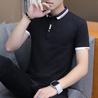 2019 mới hè ngắn tay áo thun cotton thời trang nam áo thun giản dị vạt áo mỏng kinh doanh áo sơ mi nam POLO - Polo áo polo dài tay