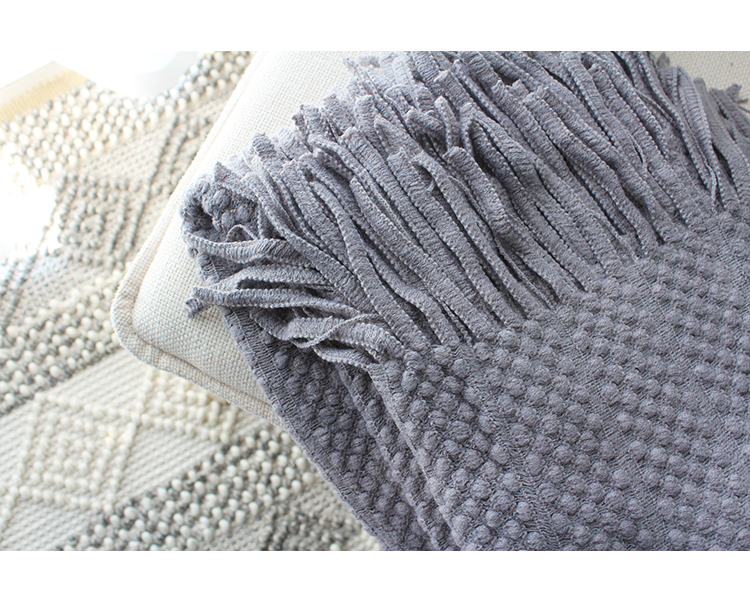 Nordic giải trí máy lạnh chăn mền chăn được trang trí mô hình phòng ngủ mất bong bóng cashmere đan chăn len miễn phí vận chuyển cao su màu hồng - Ném / Chăn chăn đại hàn