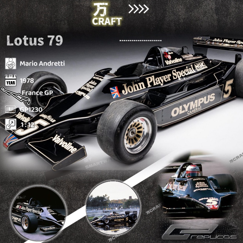 Ruthus Lotus 79 1/12 Scale 1978 Shiguan Gp Replicas Car Model Authorization