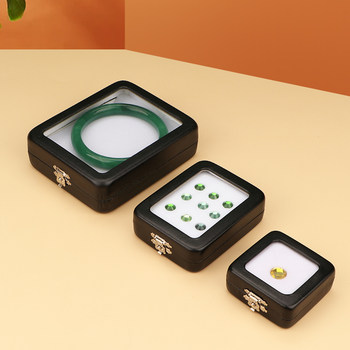 Jewelry box storage box diamond box transparent pu leather box