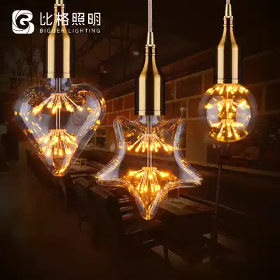 Edison LED bulb E27 screw mouth honeysuckle starry bar cafe KTV retro decorative light source