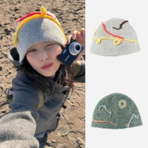 Шерстяная шляпа Go Moon-hee｜misuabarbe вязаная шерстяная нить ручной работы ниша корейского поколения Цзян Сыльги тот же стиль