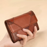 Бумажник, небольшая дизайнерская маленькая короткая сумка, кошелек, из натуральной кожи, коллекция 2023, премиум класс