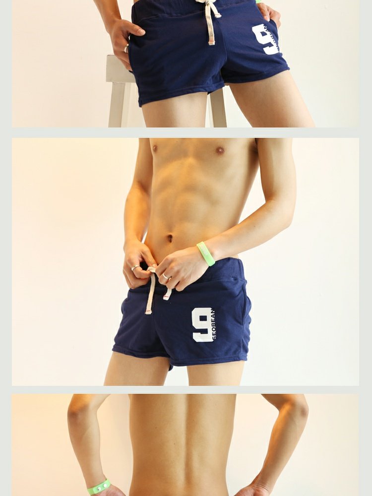 [玄 月] Quần cotton nam eo thấp đồ lót nhà Arroyo quần thể dục quần short nam thanh niên sip nam