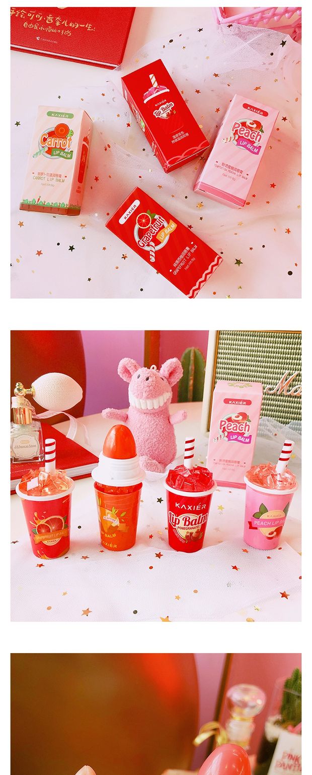 Ramen Meatball Girl Color Change Lip Balm Chăm sóc da mặt Tự nhiên giữ ẩm Giữ ẩm Giữ ẩm cho môi romand thỏi