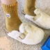 Mới mèo đơn giản Cô gái Nhật Bản rắn màu ống hoang vớ cotton đại học gió mùa đông dày vớ vớ vớ