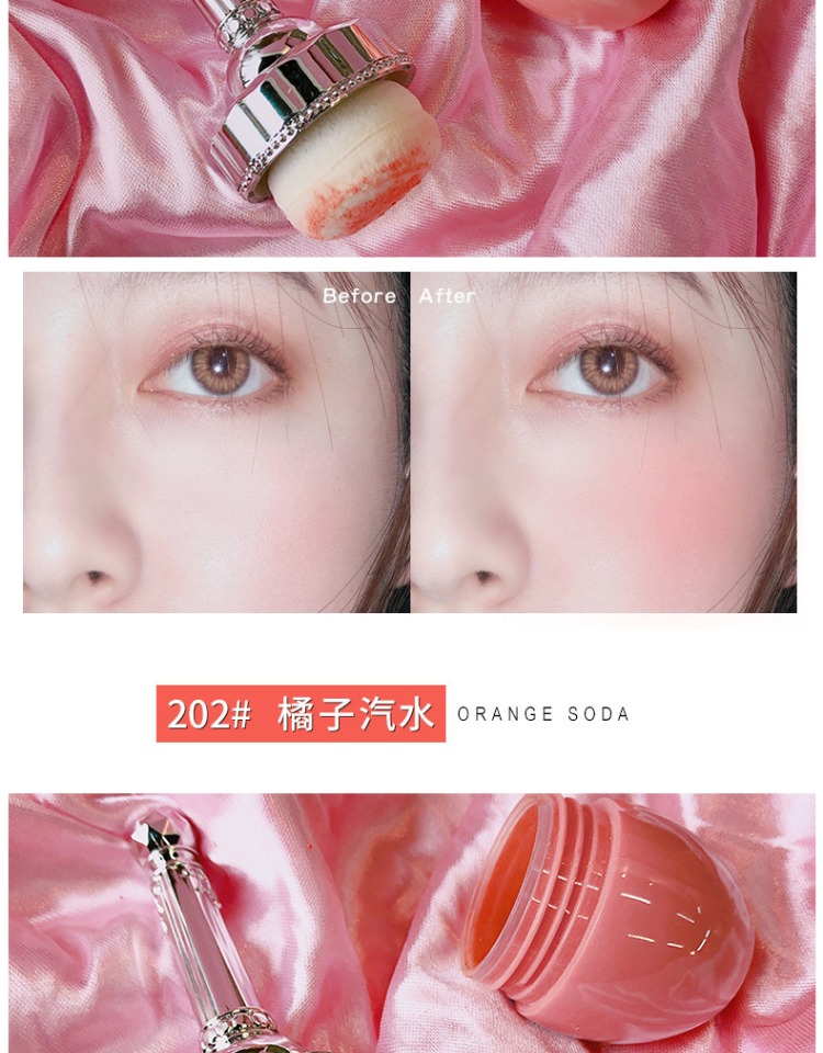 Giày lười màu hồng giả tạo cho người mới bắt đầu màu đỏ với màu đỏ cam của nữ trang điểm màu nude tự nhiên Màu đỏ ửng làm sáng tông màu da - Blush / Cochineal má hồng peripera