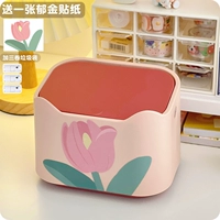 Розовый мусорный мешок, наклейка, в цветочек, «сделай сам»