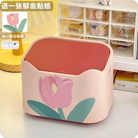 Розовый мусорный мешок, наклейка, в цветочек, «сделай сам»