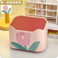 Розовая наклейка, в цветочек