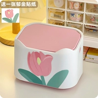 Белая наклейка, в цветочек