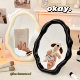 Simple desktop makeup mirror desktop cream style office dressing table mirror cute irregular dressing mirror for girls