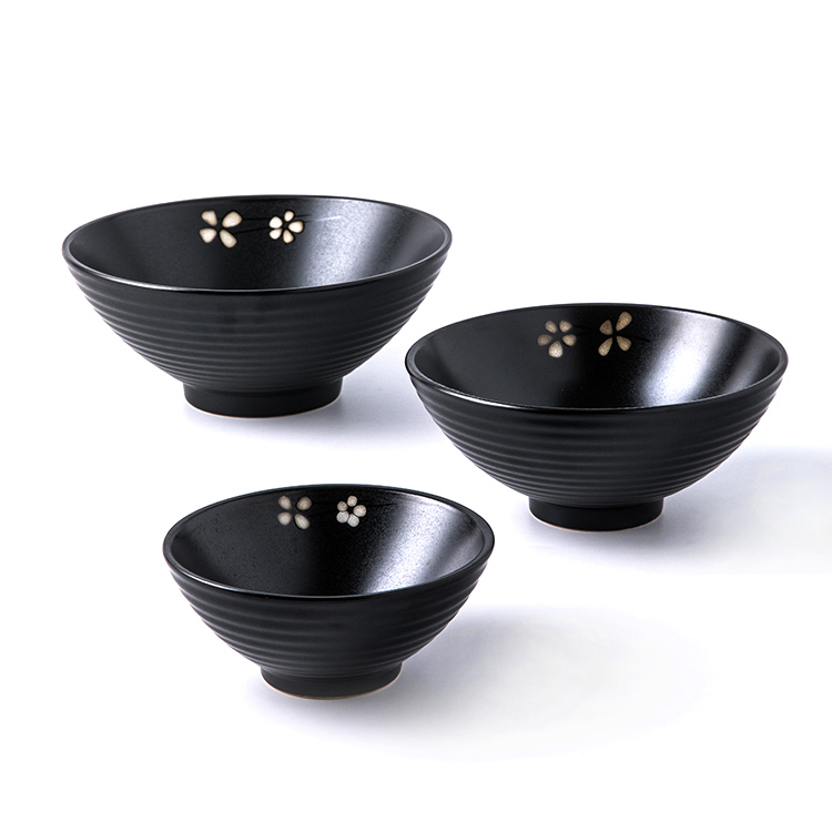 Japanese and wind tableware ceramic bowl creative home eat rice bowl rice bowls tall bowl of hand - made hat to bowl of beef noodles in soup bowl