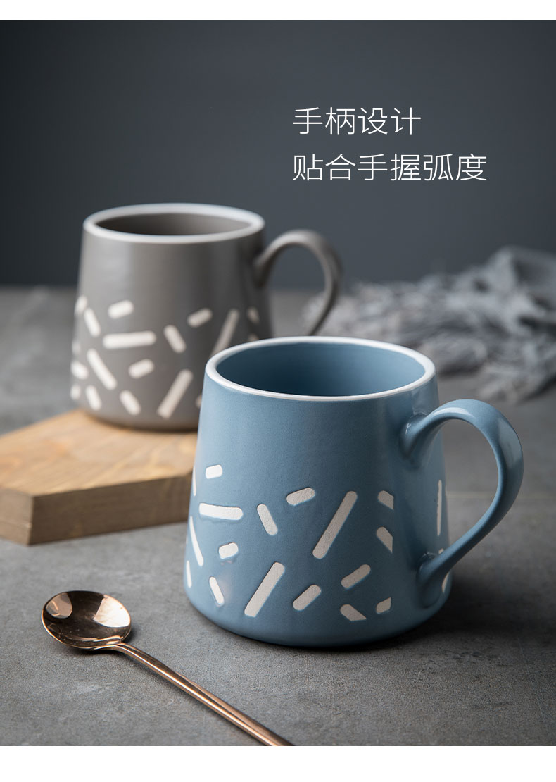 Creative household contracted ceramic cup keller picking cups of coffee cup cup oatmeal for breakfast milk cup