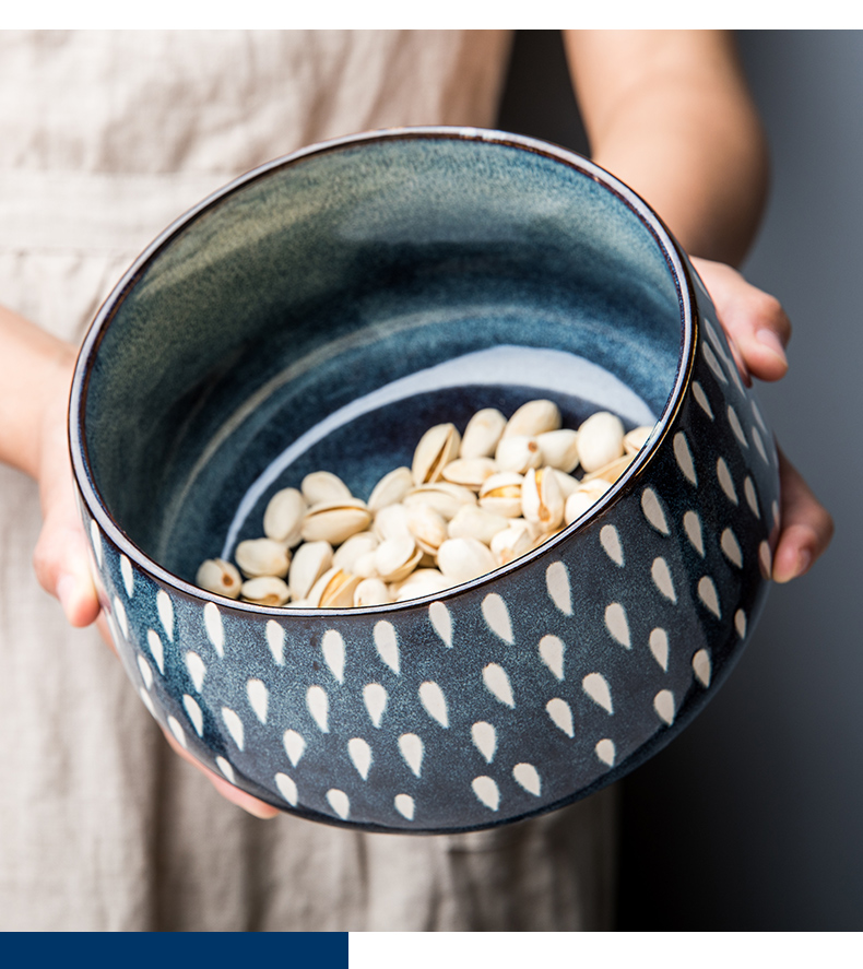 This porcelain household ceramics receive large soup bowl sitting room tea table storage tank is muti_function large nut bowl snack bowls