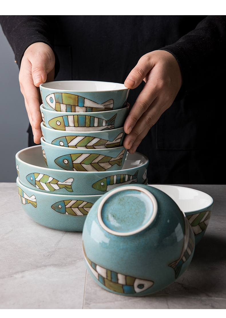 Youcci porcelain tableware suit Chinese style dishes suit household Chinese wind leisurely contracted one food people eat