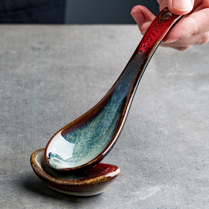Youcci creative porcelain ceramic spoon household hotel leisurely dinner spoon, small spoon, spoon, chopsticks chopsticks shelf