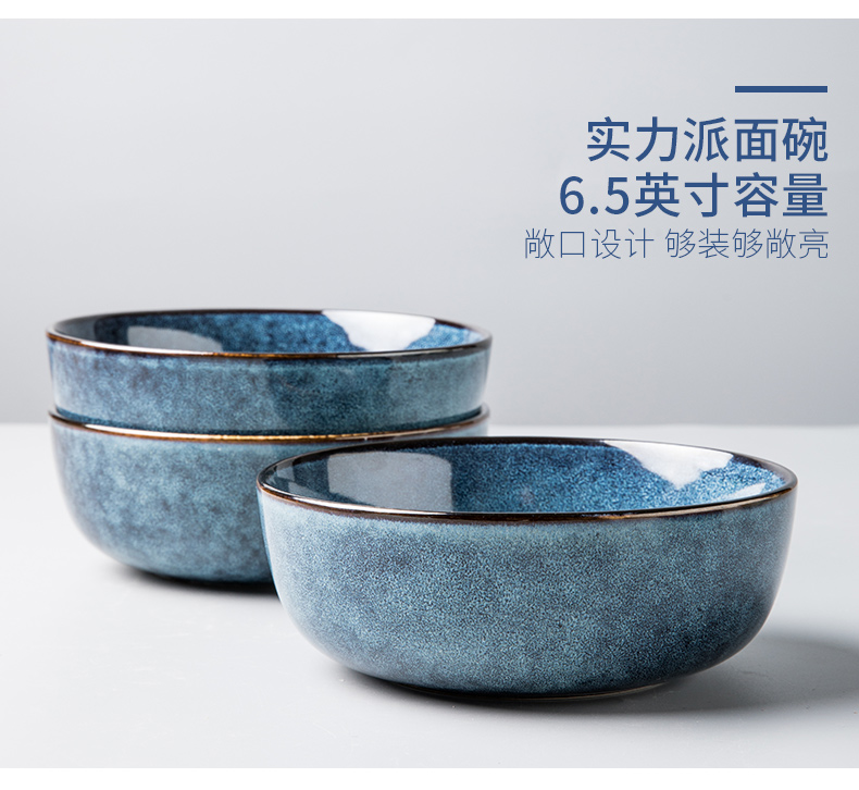 This porcelain contracted ceramic dishes flat home continental plate dishes suit dishes noodles bowl dish