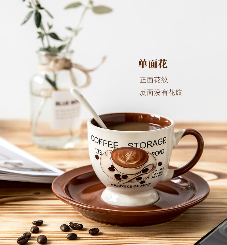 Youcci porcelain leisurely continental small coffee cups and saucers suit creative move contracted hand - made ceramic cup coffee kit